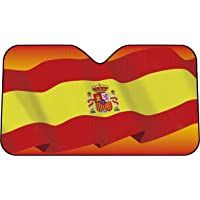 Los mejores  - BC Corona INT41113 Parasol de Aluminio con Dibujo Bandera ondeando ESPAÑA 130X70CM con Ventosa Universal- 130 x 70 cm